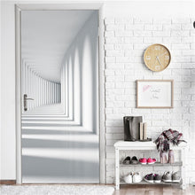 Load image into Gallery viewer, 2PCS/Set Black Geometric Door Sticker Home Decor Self Stick Wallpaper Waterproof Renovation Poster Wallpaper On The Door Decals
