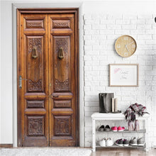 Load image into Gallery viewer, 2PCS/Set Black Geometric Door Sticker Home Decor Self Stick Wallpaper Waterproof Renovation Poster Wallpaper On The Door Decals