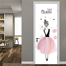 Load image into Gallery viewer, 2PCS/Set Black Geometric Door Sticker Home Decor Self Stick Wallpaper Waterproof Renovation Poster Wallpaper On The Door Decals