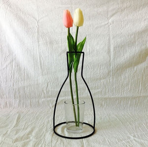 Nordic Minimalist Abstract Vase Lines Black A Iron Vase Flower Vase Dried Flower