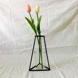 Nordic Minimalist Abstract Vase Lines Black A Iron Vase Flower Vase Dried Flower