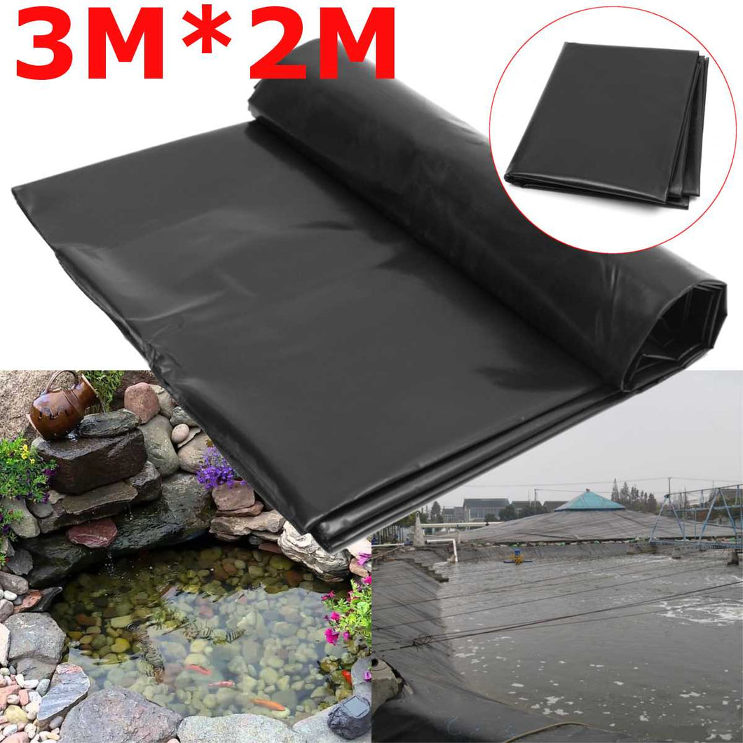 3X2M Black Fish Pond Liner Cloth Home Garden Pool Reinforced HDPE Heavy   Landscaping Pool Pond Waterproof Liner Cloth New