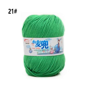 48g/25 Color  Warm DIY Milk Cotton Yarn Baby Wool Yarn for Knitting Children Hand Knitted Yarn Knit Blanket Crochet Yarn