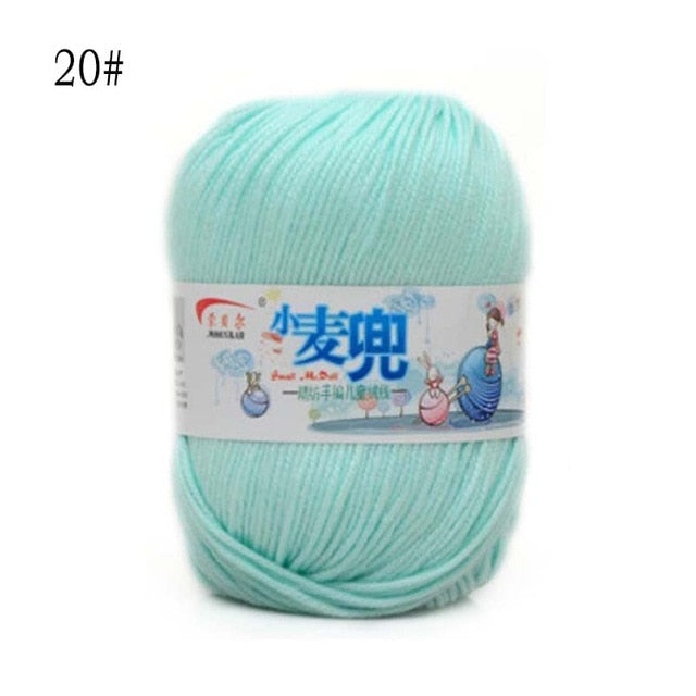 48g/25 Color  Warm DIY Milk Cotton Yarn Baby Wool Yarn for Knitting Children Hand Knitted Yarn Knit Blanket Crochet Yarn