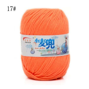 48g/25 Color  Warm DIY Milk Cotton Yarn Baby Wool Yarn for Knitting Children Hand Knitted Yarn Knit Blanket Crochet Yarn