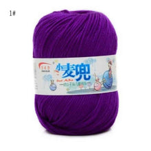 Load image into Gallery viewer, 48g/25 Color  Warm DIY Milk Cotton Yarn Baby Wool Yarn for Knitting Children Hand Knitted Yarn Knit Blanket Crochet Yarn
