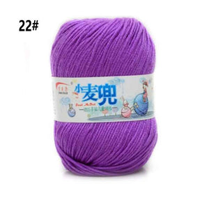 48g/25 Color  Warm DIY Milk Cotton Yarn Baby Wool Yarn for Knitting Children Hand Knitted Yarn Knit Blanket Crochet Yarn