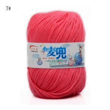 Load image into Gallery viewer, 48g/25 Color  Warm DIY Milk Cotton Yarn Baby Wool Yarn for Knitting Children Hand Knitted Yarn Knit Blanket Crochet Yarn
