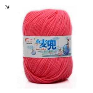 48g/25 Color  Warm DIY Milk Cotton Yarn Baby Wool Yarn for Knitting Children Hand Knitted Yarn Knit Blanket Crochet Yarn