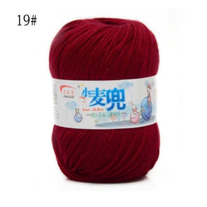 48g/25 Color  Warm DIY Milk Cotton Yarn Baby Wool Yarn for Knitting Children Hand Knitted Yarn Knit Blanket Crochet Yarn