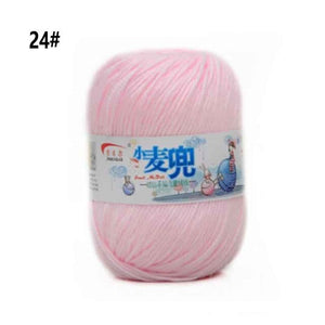 48g/25 Color  Warm DIY Milk Cotton Yarn Baby Wool Yarn for Knitting Children Hand Knitted Yarn Knit Blanket Crochet Yarn