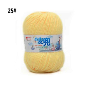 48g/25 Color  Warm DIY Milk Cotton Yarn Baby Wool Yarn for Knitting Children Hand Knitted Yarn Knit Blanket Crochet Yarn