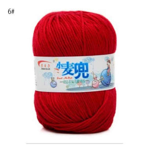 48g/25 Color  Warm DIY Milk Cotton Yarn Baby Wool Yarn for Knitting Children Hand Knitted Yarn Knit Blanket Crochet Yarn