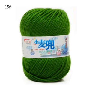 48g/25 Color  Warm DIY Milk Cotton Yarn Baby Wool Yarn for Knitting Children Hand Knitted Yarn Knit Blanket Crochet Yarn