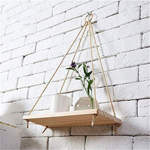 Load image into Gallery viewer, Hanging Wooden Shelves Small Ornaments Storage Wall Hanging Rack Living Room Decorative Shelves Home Swing Shelf #LR3
