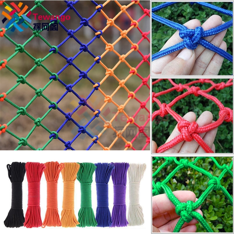 Custom Size Single Color Nylon Rope Safety Net Durable Climbing Net For Kids Balcony Stair Barrier Fence Decor Hanging Network